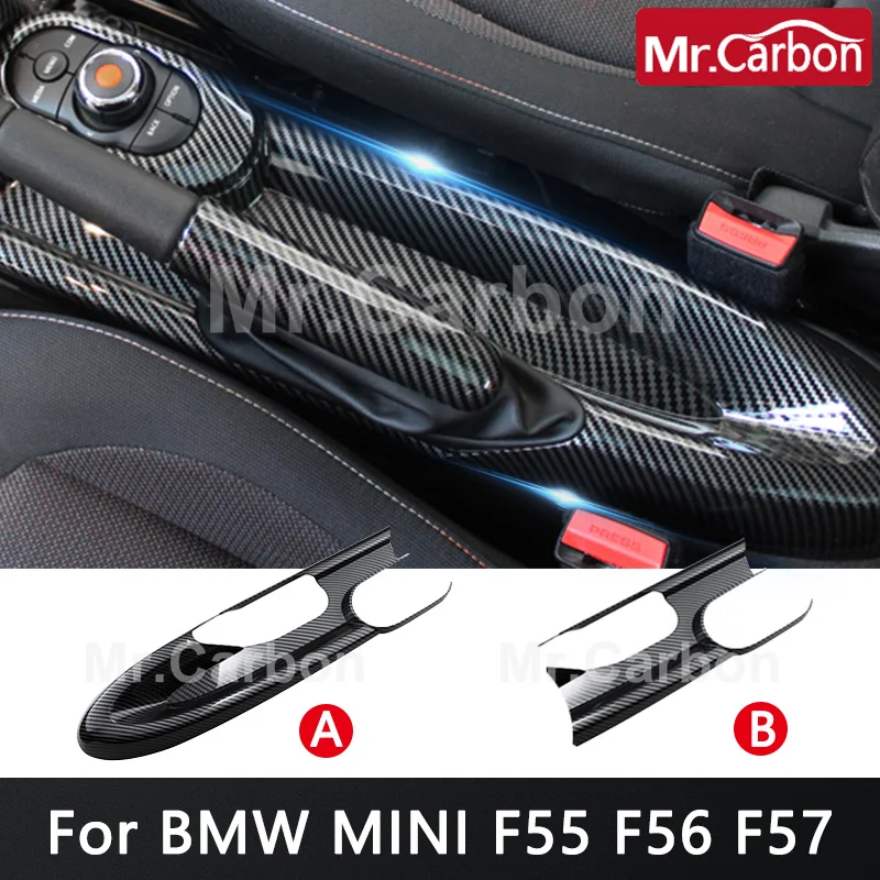 Car Shift Lever Handbrake Panel Decoration Cover For BMW MINI ONE Cooper S F55 - £128.55 GBP+