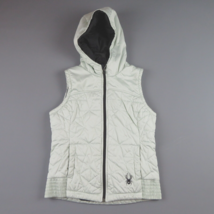 SPYDER hooded quilted light greenish blue vest Size XS - $17.55