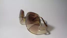 Vintage Oversized Retro Square Sunglasses – Gold &amp; Brown - $6.00