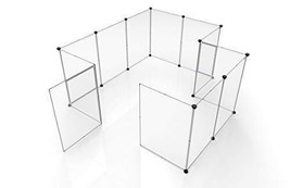 Pet Playpen Portable PlasticYard Fence Small Animals Puppy Kennel 12 Pan... - $41.95