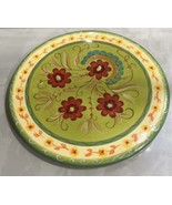 Pier 1 Hand Painted Earthenware Trivet, Excellent Condition, 8&quot; Round Fl... - $16.83