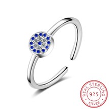 2021 New Promotion Anel Masculino Ring evil of eye ring 925 Sterling open Ring E - £7.19 GBP