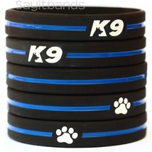 5 of K9 Wristbands - K-9 Bracelets - Thin Blue Line Canine Police Bracelet - £5.38 GBP