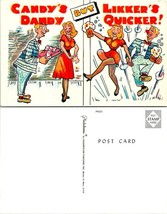 One(1) Candy&#39;s Dandy BUT Likker&#39;s Quicker Well-Endowed Blond Lady Postcard - £7.34 GBP