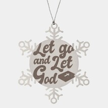 Motivational Christian Stainless Steel Bracelet, Let go and let God., In... - $24.45