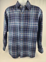 Vintage Men’s Pendleton Wool Blue Flannel button-up shirt size Large USA... - $59.39