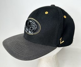 Missouri Tigers Mizzou OSFA Zephyr SnapBack Hat Black Gray Yellow  - £19.42 GBP
