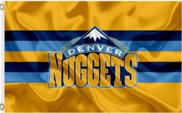 Denver Nuggets Team Flag 3X5Ft Polyester Banner USA Digital Print - £13.90 GBP