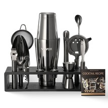 Cocktail Shaker Set 13 Pcs Bartender Kit Stainless Steel Bar Tool Set Gunmetal - $1,905.07 MXN