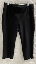 Chico&#39;s Women&#39;s Black Stretch Pants Size 1 Short Ponte No Pockets Pull On - $14.24