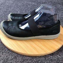 Keen Lorelai Mary Jane Shoes Women&#39;s 10 Black Leather Comfort Slip On Flats - £30.78 GBP