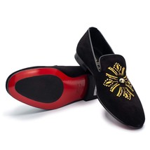 The Lazio Shoe Black Suede Slip-on Loafer Men Shoe image 5