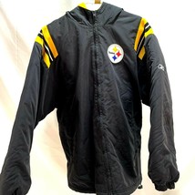 Pittsburgh Steelers Jacket NFL Hooded Youth X-Large 18/20 Vintage Boys Reebok - £20.60 GBP