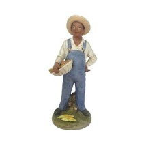 Homco Vintage 1472 Home Interiors Black Man Figurine Farmer Harvest Collection - £19.74 GBP