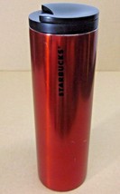 STARBUCKS COFFEE COMPANY 2015 RED STAINLESS STEEL COFFEE TUMBLER 16 oz LID - $39.06