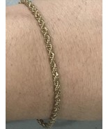 Vintage Trifari Gold Tone Rope Bracelet 7” Long - $20.25