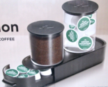 Keurig K-Cup Pod &amp; Ground Coffee Storage Unit, W/2 Glass Containers &amp; Dr... - £29.87 GBP