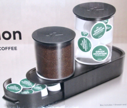 Keurig K-Cup Pod &amp; Ground Coffee Storage Unit, W/2 Glass Containers &amp; Drawer - £29.75 GBP