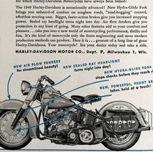 Harley Davidson Hydra Glide Fork Advertisement 1948 Motorcycle Diagram L... - $18.00