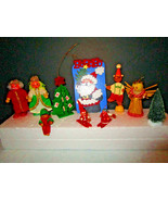 10 Vintage Wood-Featured Christmas Tree Ornaments - $13.70 CAD