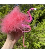 Robert Stanley Large Blown Glass Jeweled Feathered Flamingo Christmas Or... - $15.00