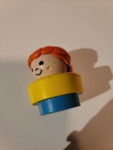Vintage 1990s Fisher Price Little People Chubby Figure - Boy with Red Hair - $0.99
