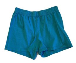 Faded Glory Shorts Girls Large 10/12 Aqua Blue active wear Leisure Cotton Knit - £3.28 GBP