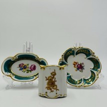 JLmenau Germany Graf Von Henneberg Green  5” Trinket Dish Set Antique - $67.50