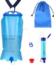 SimPure Gravity Water Filter, Portable Gravity-Fed Water Purifier with 3L - £35.39 GBP