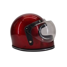 vtg 70s Grant Sportsman Full Face Helmet Candy Apple Red w/Bubble Visor L/XL - $54.45