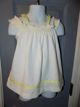 Janie and Jack &quot;Lemon Cafe&quot; Swim Cover Up White Yellow Terry Size 12/18 ... - $27.74