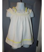 Janie and Jack &quot;Lemon Cafe&quot; Swim Cover Up White Yellow Terry Size 12/18 ... - €30,14 EUR