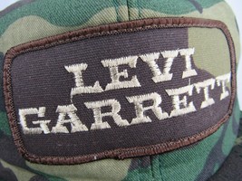 vintage trucker hat Levi Garrett snapback chewing tobacco cap ONE SIZE USA camo - £23.53 GBP