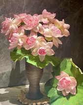 Pottery vase ceramic vase handmade in Vietnam H35cms - £106.19 GBP