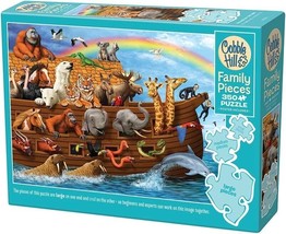 Noah&#39;s Ark Jigsaw Puzzle Cobble Hill 350 Piece Family Pieces Small Large - $21.77