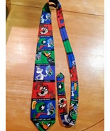 Warner Brothers Looney Tunes Necktie USPS Stamp Collection Taz  Daffy Buggs - $12.86