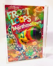 E M Zax &quot;Froot Loops&quot; Original Hand Painted Cereal Box With Lucite Box H/S Coa - £350.57 GBP