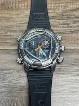 Vintage Mens Festina Road Warrior Chronograph 6564 Black Silver Swiss Ma... - $832.81 MXN