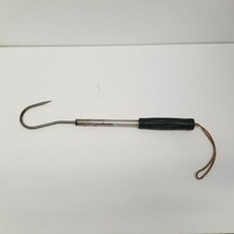 Vintage 16&quot; Extendable Fishing Gaff Hook, 25&quot; Max, Rubber Grip - £27.65 GBP