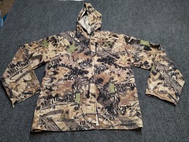 VINTAGE Field N Forest Hooded Lightweight Hunting Mossy Oak Jacket Adult Small - £25.85 GBP