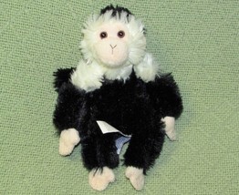 Aurora Colobus Monkey Plush 5" Mini Stuffed Animal Soft Furry Black White Toy - £8.54 GBP