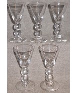 Set (5) Glass BALL SEMS 1/2&quot; tall 1 oz Cordial or Shot Stems - $1,286.31 MXN