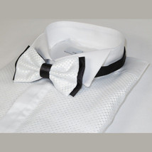 Mens CEREMONIA Tuxedo Formal Shirt 100% Cotton Turkey Slim Fit #stn 13 jkp White image 5