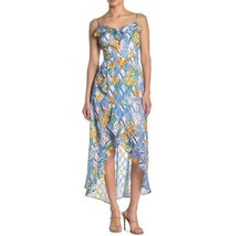 Kensie Womens 2 Blue Multi Floral Burnout Sleeveless High Low Hem Maxi Dress NWT - £28.16 GBP