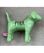 Victoria’s Secret Pink Plush Green Vinyl Metallic Dog 6” Stuffed Animal - £9.50 GBP