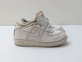 Nike Air Force 1s White Shoes Sneakers -Size 8C Toddler 314194-117 *NO LACES* - £23.74 GBP