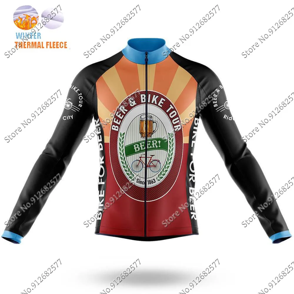 Bike for beer cycling a long sleeve retro winter clothing race road bike shirts bicycle thumb200