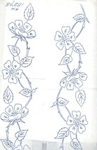 Two (2 x ) 4&quot; x 29&quot; Wild Roses Borders embroidery transfers ORIG DBT15275 - £4.75 GBP