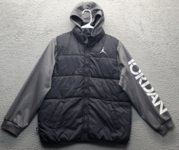 Jordan Windbreaker Jacket Boys Medium Multicolor Raglan Sleeve Hooded Fu... - $543.93 MXN