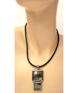 Lia Sophia Smoky Green Brown Color and Silver Pendant Necklace - $13.55 CAD